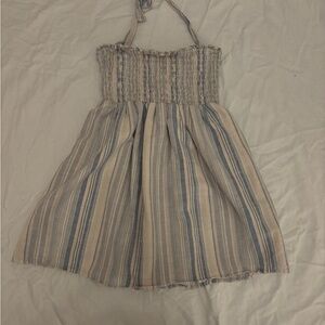 American Eagle Outfitters Blue and Cream Striped Kids Dress